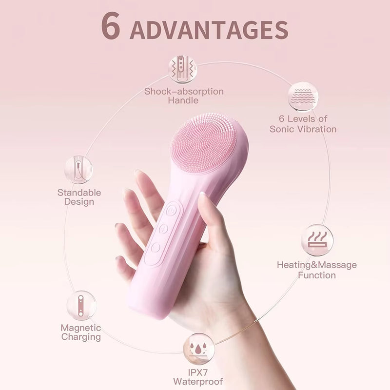 Electric Silicone Facial Scrubber